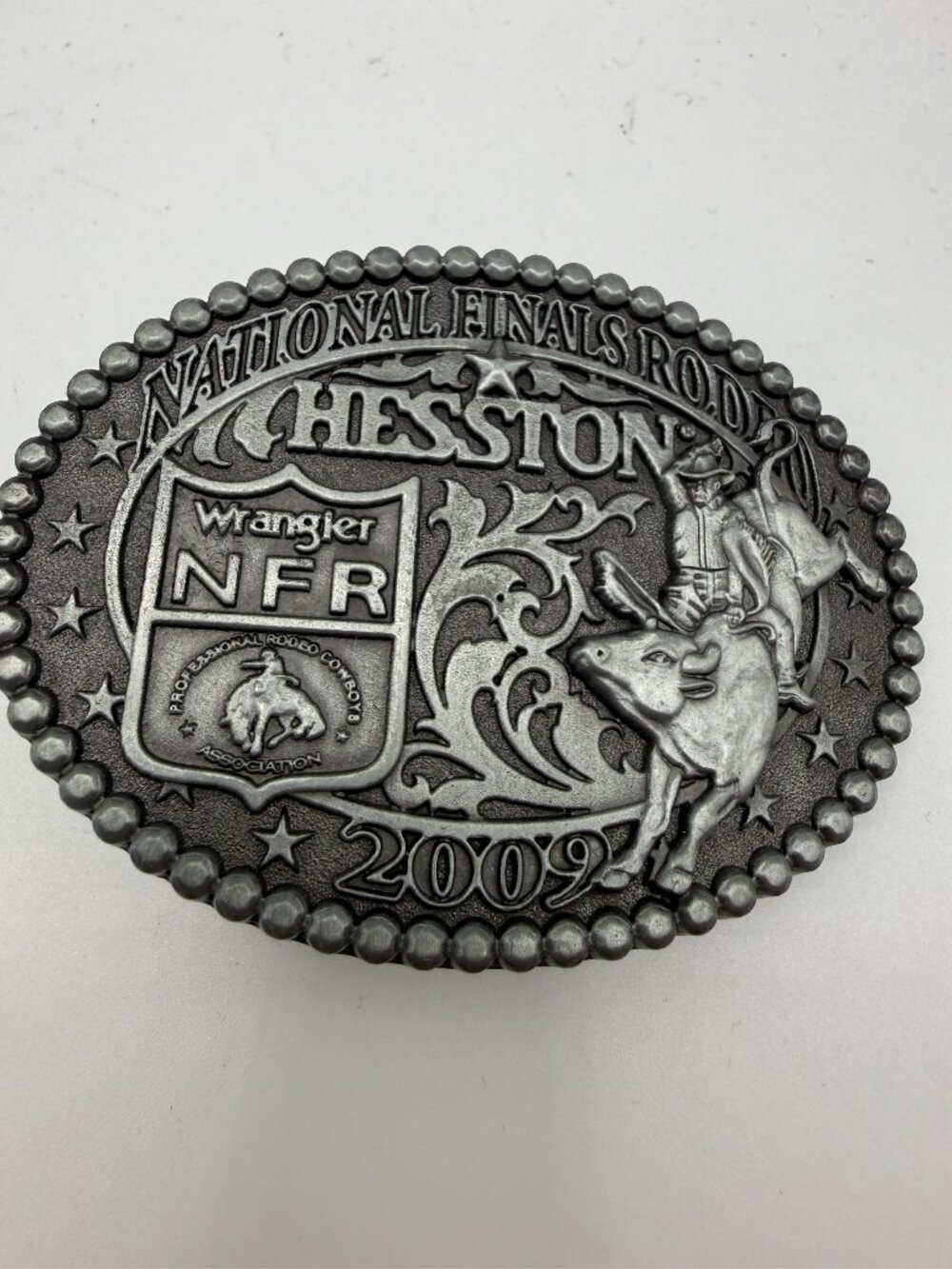 Vintage 2009 Hesston National Finals Junior Rodeo Belt Buckle